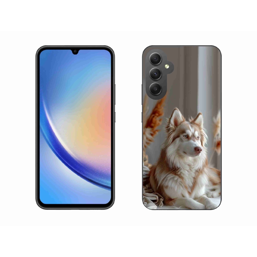 Gélový kryt mmCase na Samsung Galaxy A34 5G - pokojný sibírsky husky