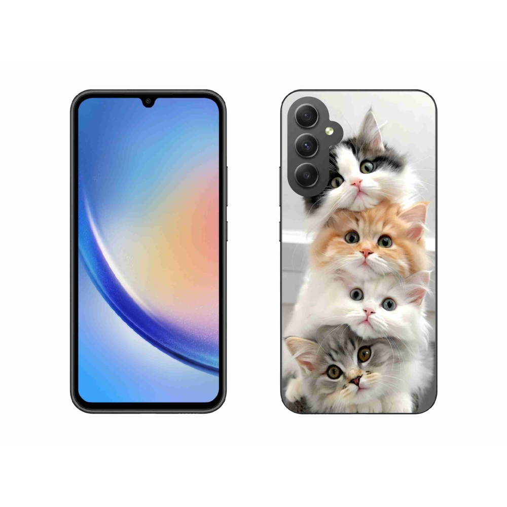 Gélový kryt mmCase na Samsung Galaxy A34 5G - mačacia partia