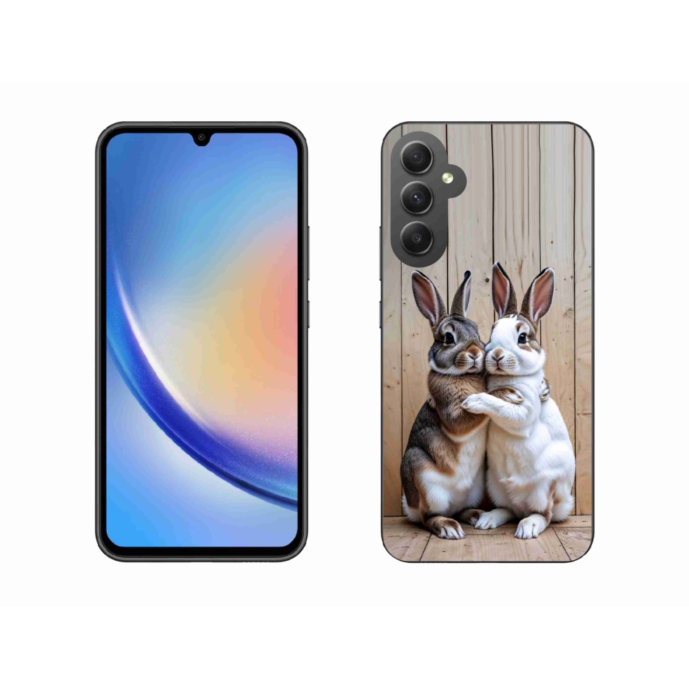 Gélový kryt mmCase na Samsung Galaxy A34 5G - králičie pár