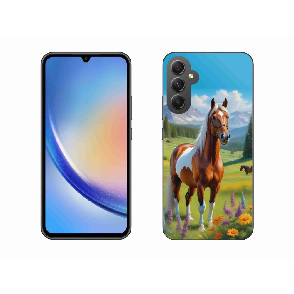 Gélový kryt mmCase na Samsung Galaxy A34 5G - kôň na lúke