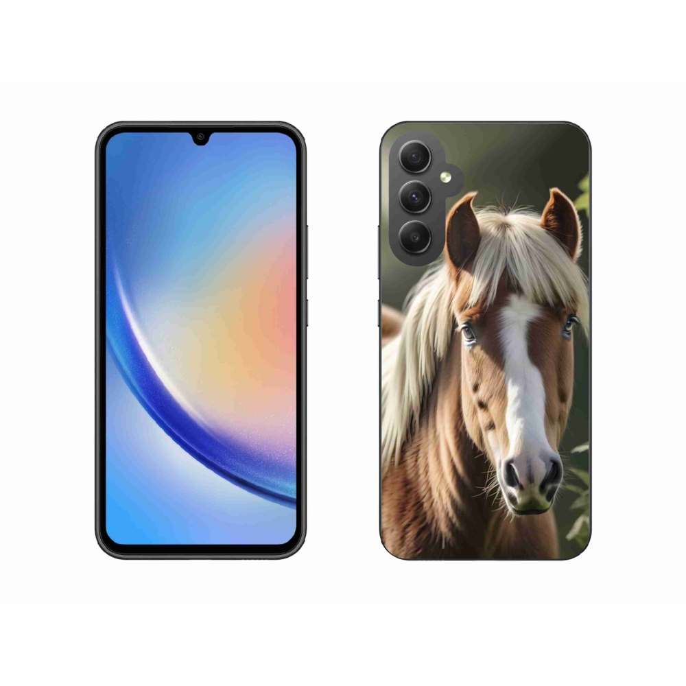 Gélový kryt mmCase na Samsung Galaxy A34 5G - kôň so svetlou hrivou