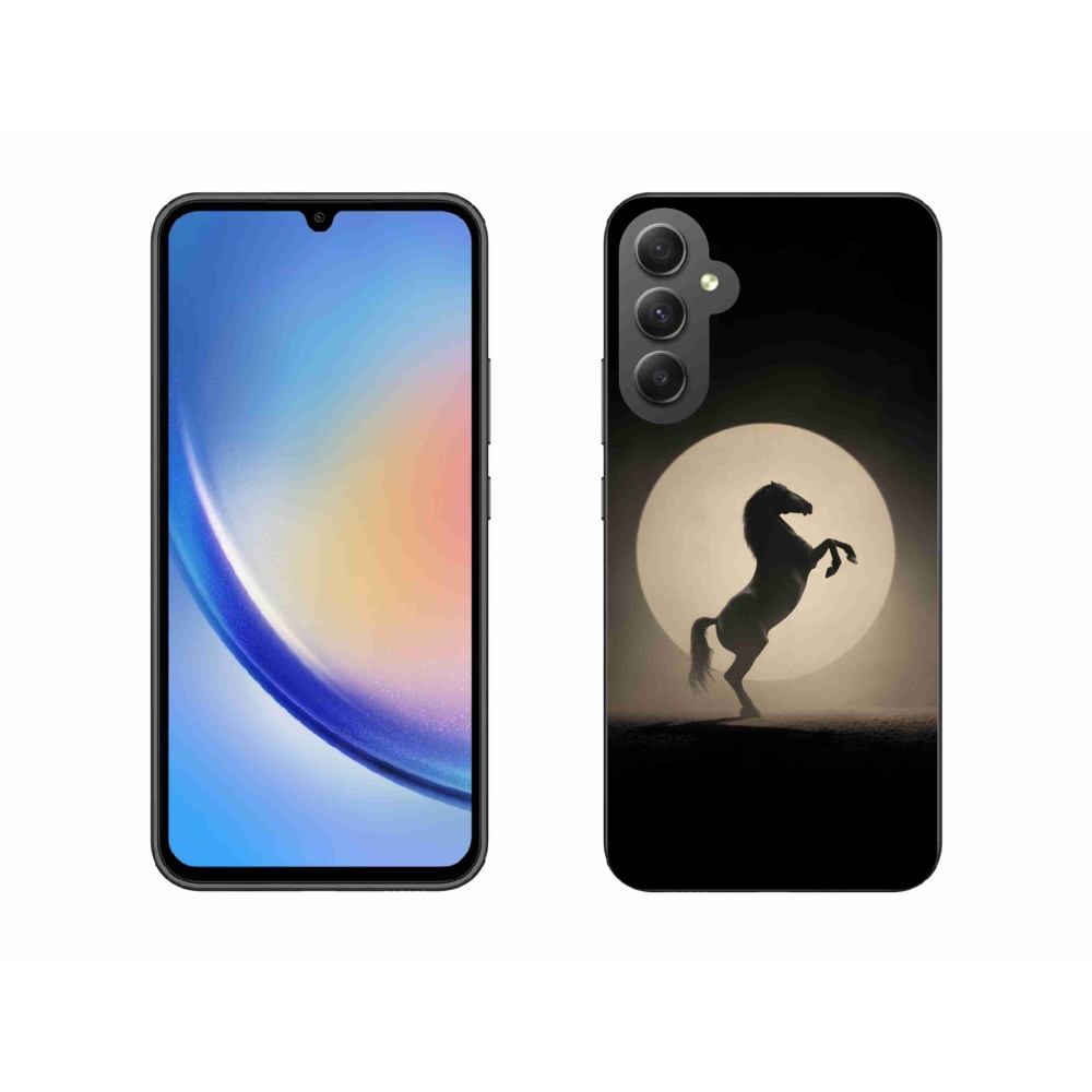 Gélový kryt mmCase na Samsung Galaxy A34 5G - kôň v siluete