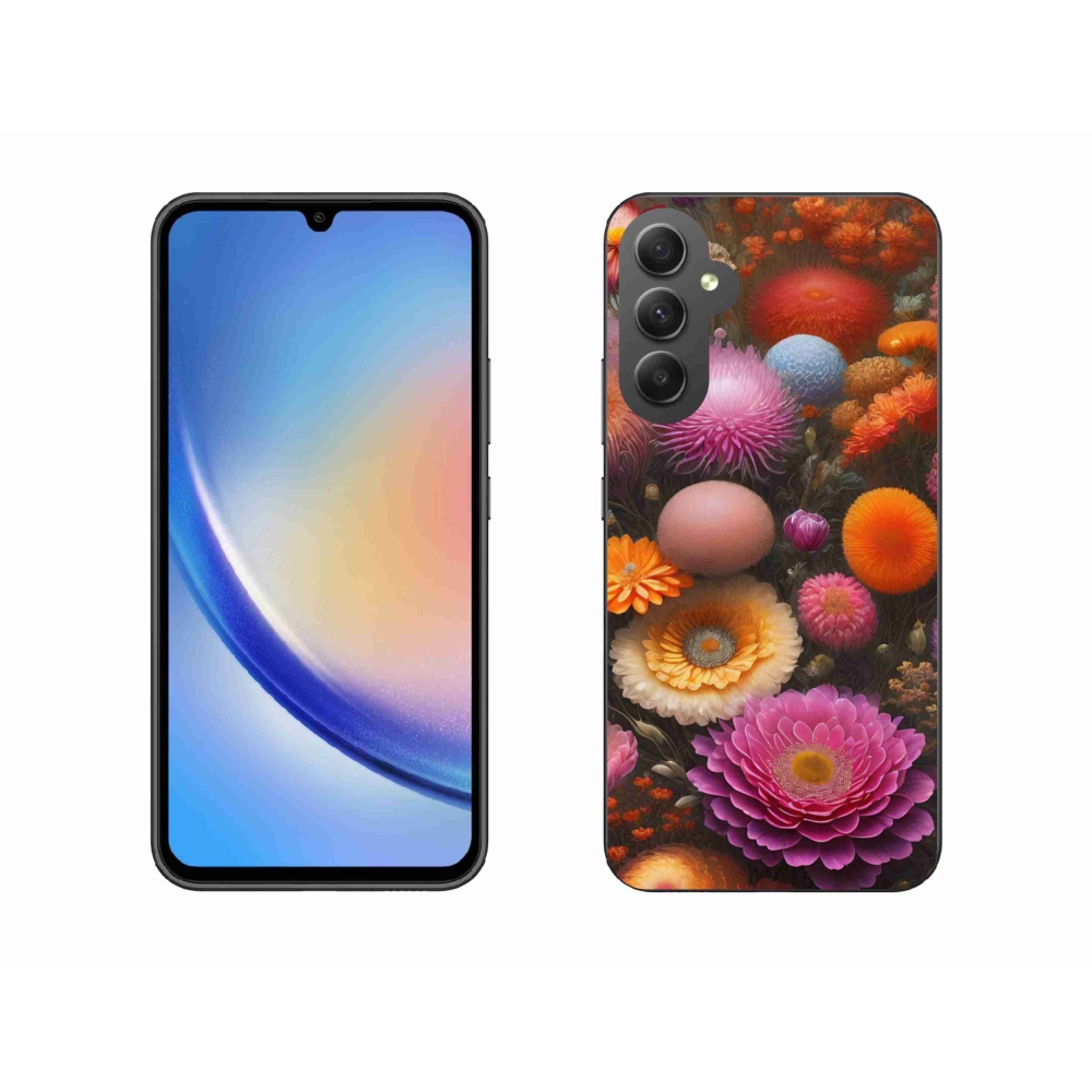 Gélový kryt mmCase na Samsung Galaxy A34 5G - kvetinová kompozícia
