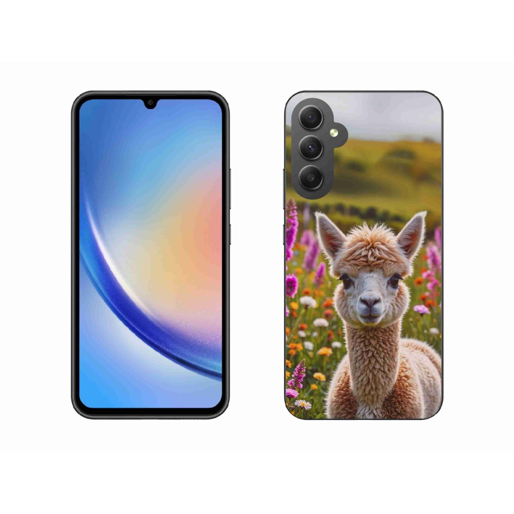 Gélový kryt mmCase na Samsung Galaxy A34 5G - lama na lúke