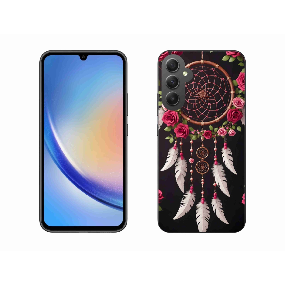 Gélový kryt mmCase na Samsung Galaxy A34 5G - lapač snov s ružami