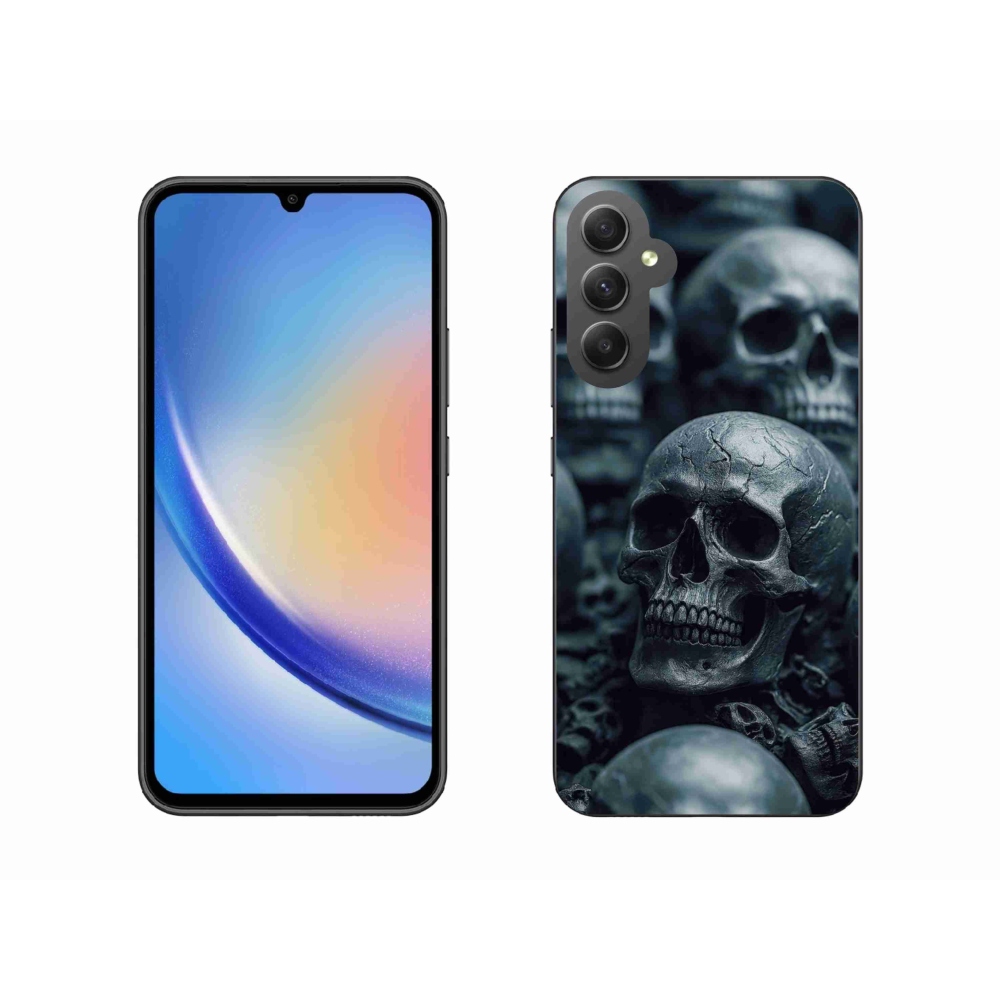 Gélový kryt mmCase na Samsung Galaxy A34 5G - lebka 2