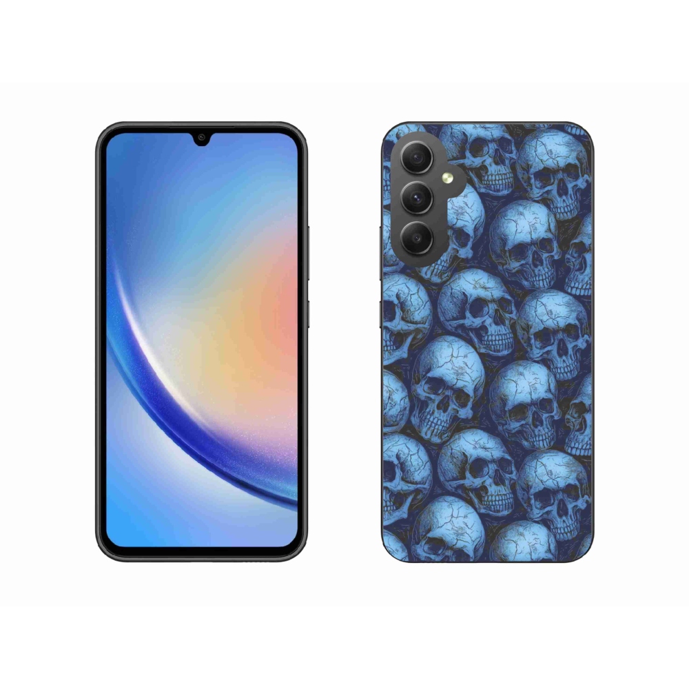 Gélový kryt mmCase na Samsung Galaxy A34 5G - lebky