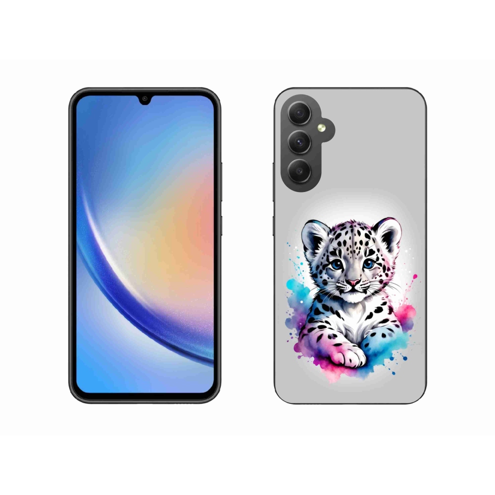 Gélový kryt mmCase na Samsung Galaxy A34 5G - leopardej mláďa