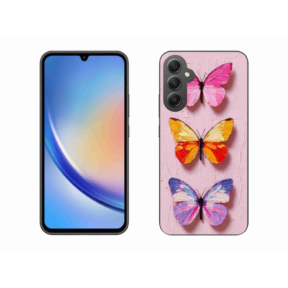 Gélový kryt mmCase na Samsung Galaxy A34 5G - motýlia trojica
