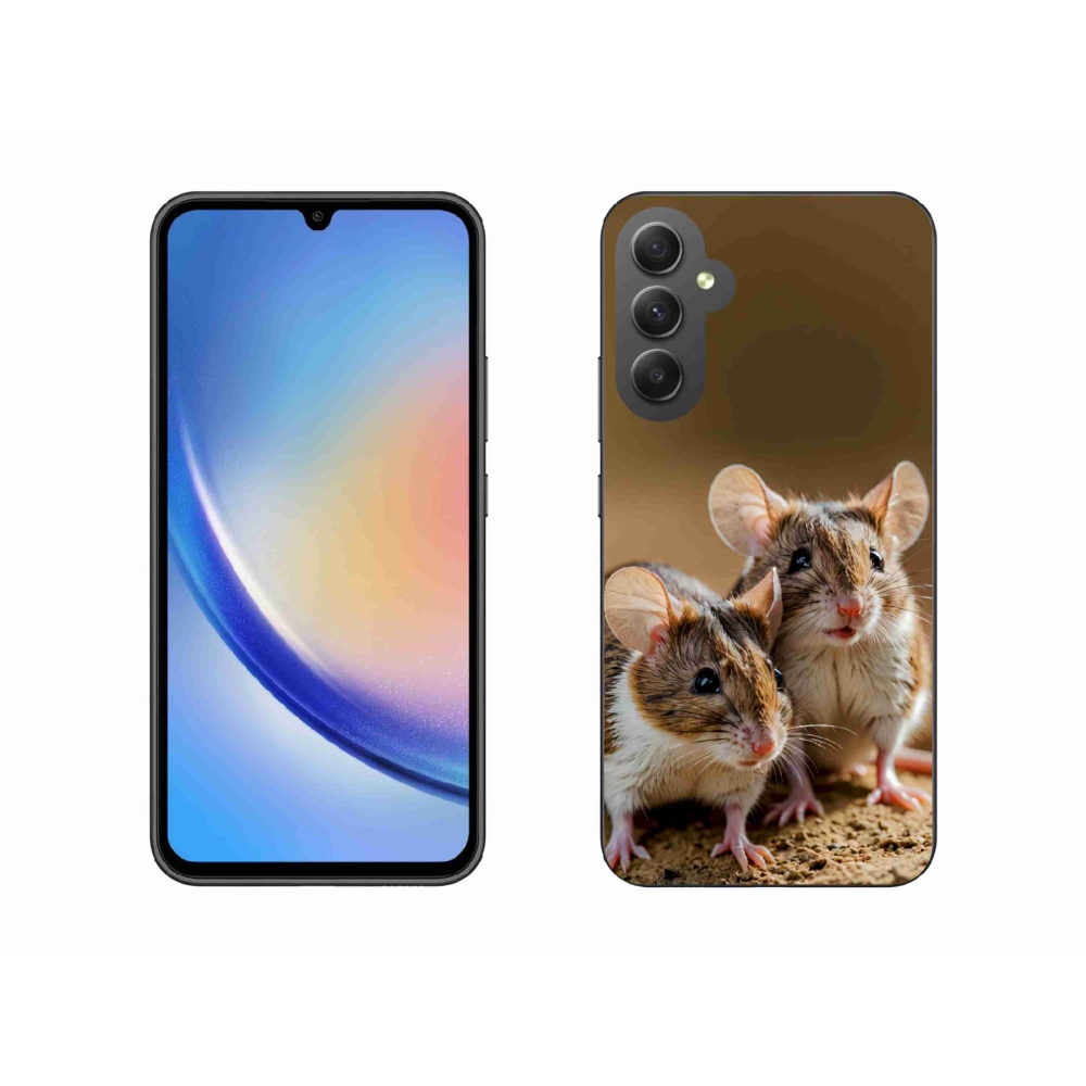 Gélový kryt mmCase na Samsung Galaxy A34 5G - myší duo