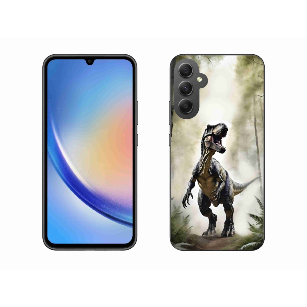 Gélový kryt mmCase na Samsung Galaxy A34 5G - naštvaný T-Rex