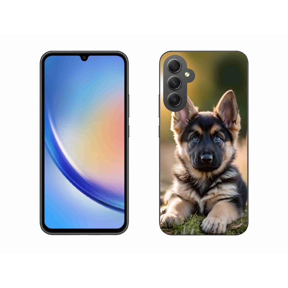 Gélový kryt mmCase na Samsung Galaxy A34 5G - nemecký ovčiak v prírode