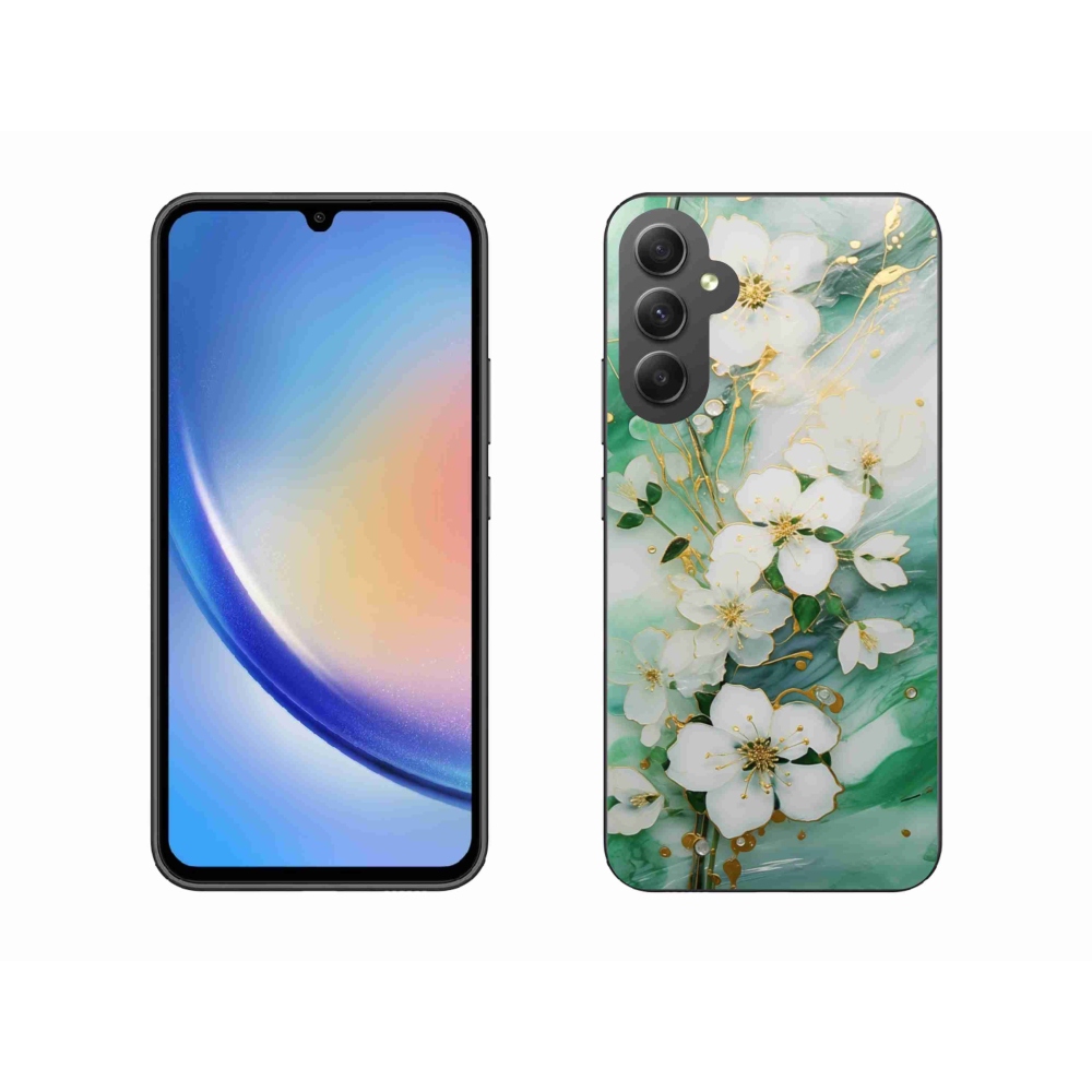 Gélový kryt mmCase na Samsung Galaxy A34 5G - nežné kvety