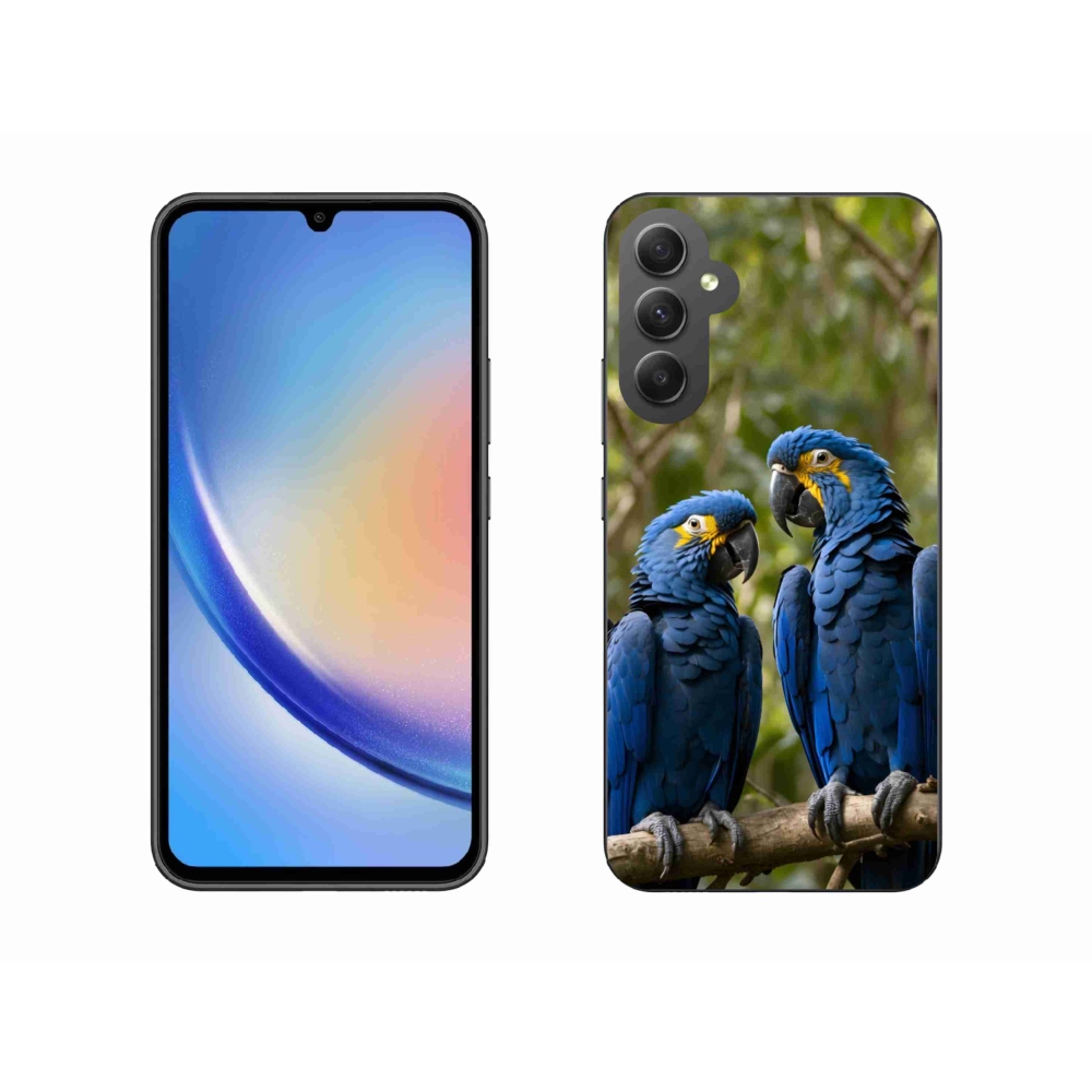 Gélový kryt mmCase na Samsung Galaxy A34 5G - papagájové duo