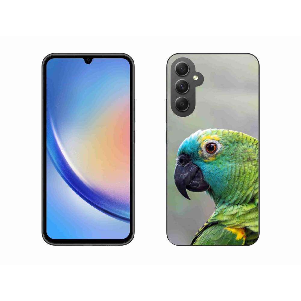 Gélový kryt mmCase na Samsung Galaxy A34 5G - papagáj amazoňan