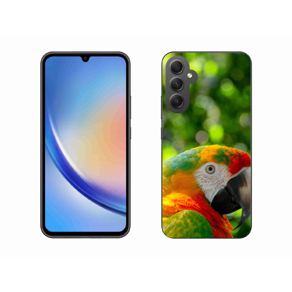 Gélový kryt mmCase na Samsung Galaxy A34 5G - papagáj ara 3