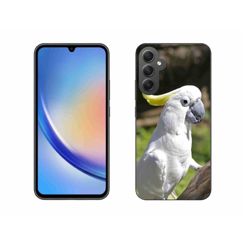 Gélový kryt mmCase na Samsung Galaxy A34 5G - papagáj kakadu 2