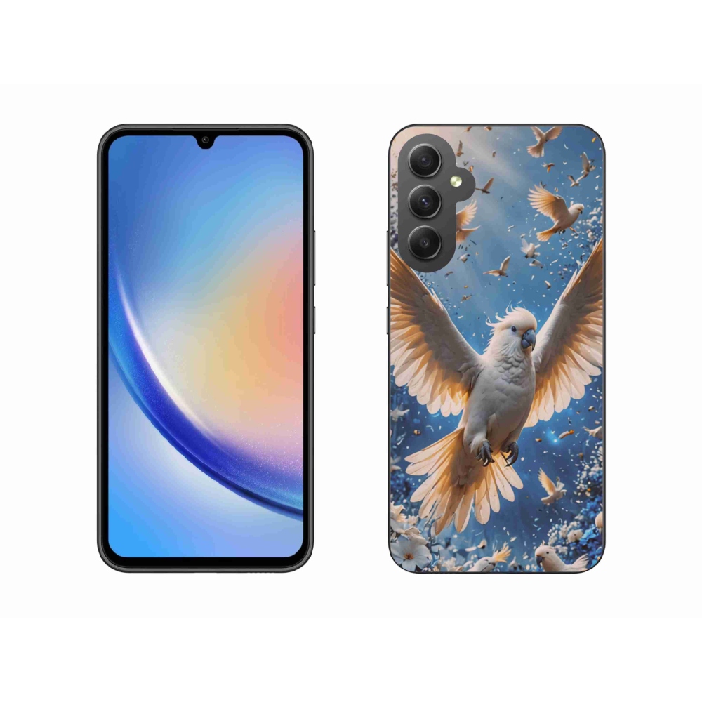 Gélový kryt mmCase na Samsung Galaxy A34 5G - papagáj kakadu