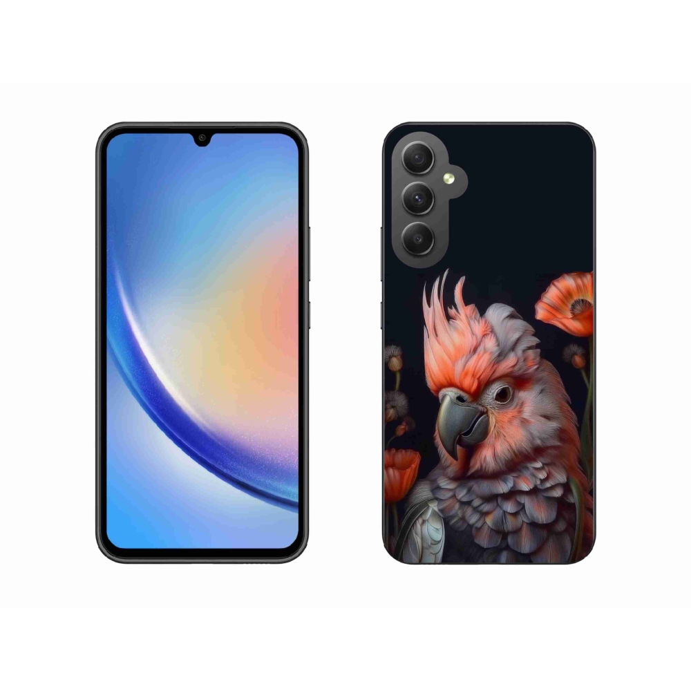 Gélový kryt mmCase na Samsung Galaxy A34 5G - papagáj kakadu vo farbách