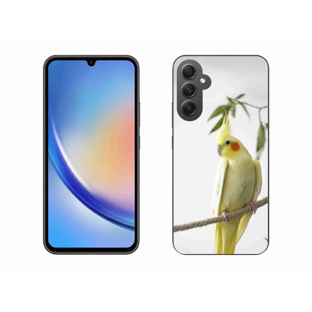 Gélový kryt mmCase na Samsung Galaxy A34 5G - papagáj korela chocholatá