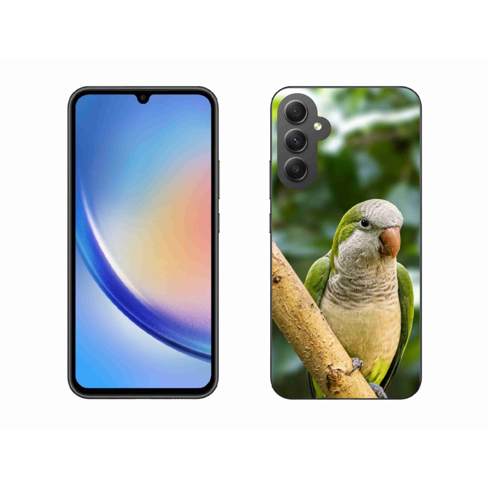 Gélový kryt mmCase na Samsung Galaxy A34 5G - papagáj mníšok