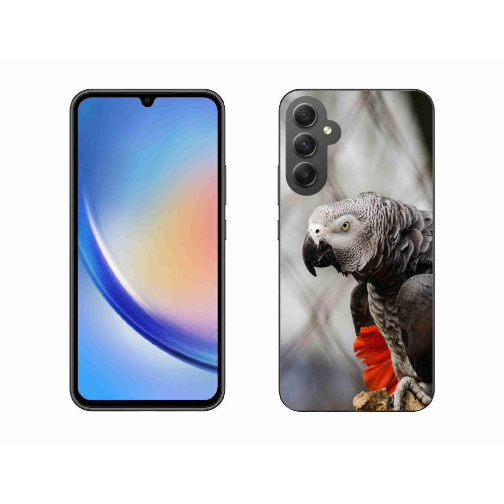 Gélový kryt mmCase na Samsung Galaxy A34 5G - papagáj žako 3