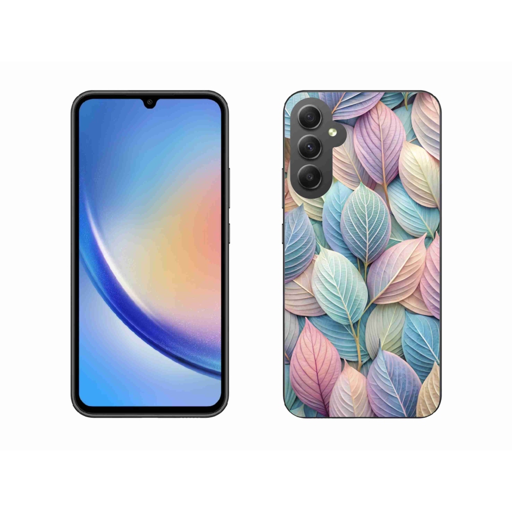 Gélový kryt mmCase na Samsung Galaxy A34 5G - pastelové listy