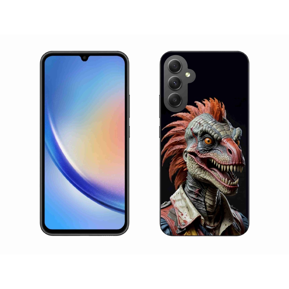Gélový kryt mmCase na Samsung Galaxy A34 5G - punk dinosaurus