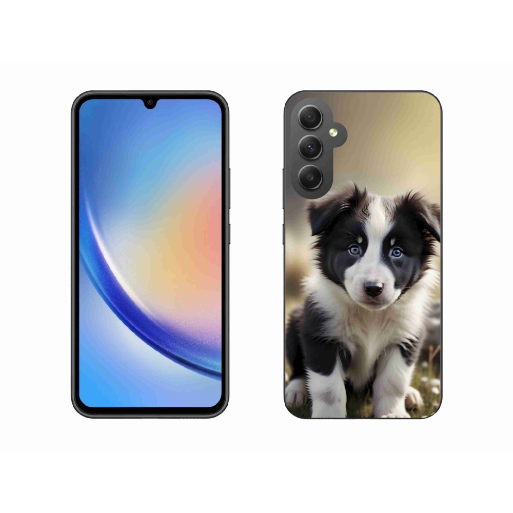 Gélový kryt mmCase na Samsung Galaxy A34 5G - roztomilá border kólia