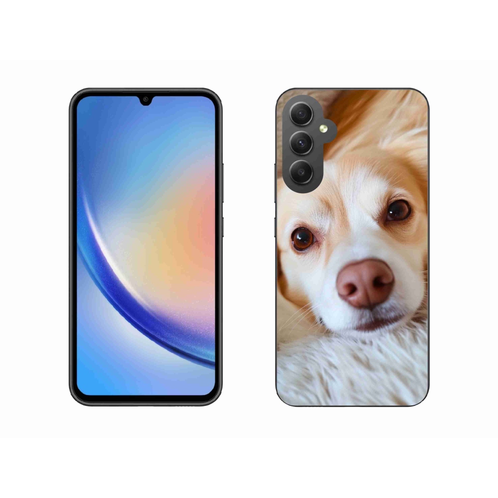 Gélový kryt mmCase na Samsung Galaxy A34 5G - Roztomilá čivava