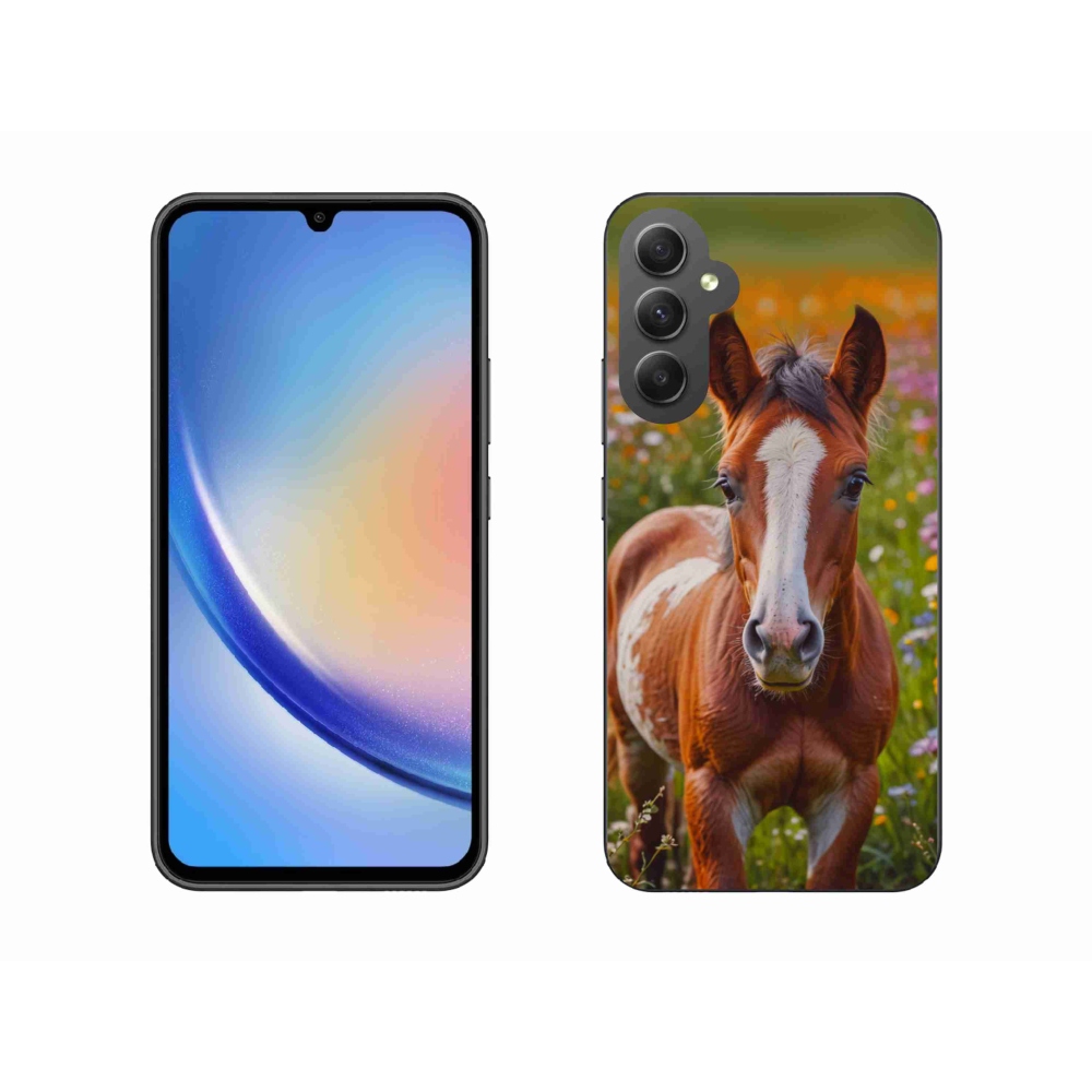 Gélový kryt mmCase na Samsung Galaxy A34 5G - roztomilé žriebä