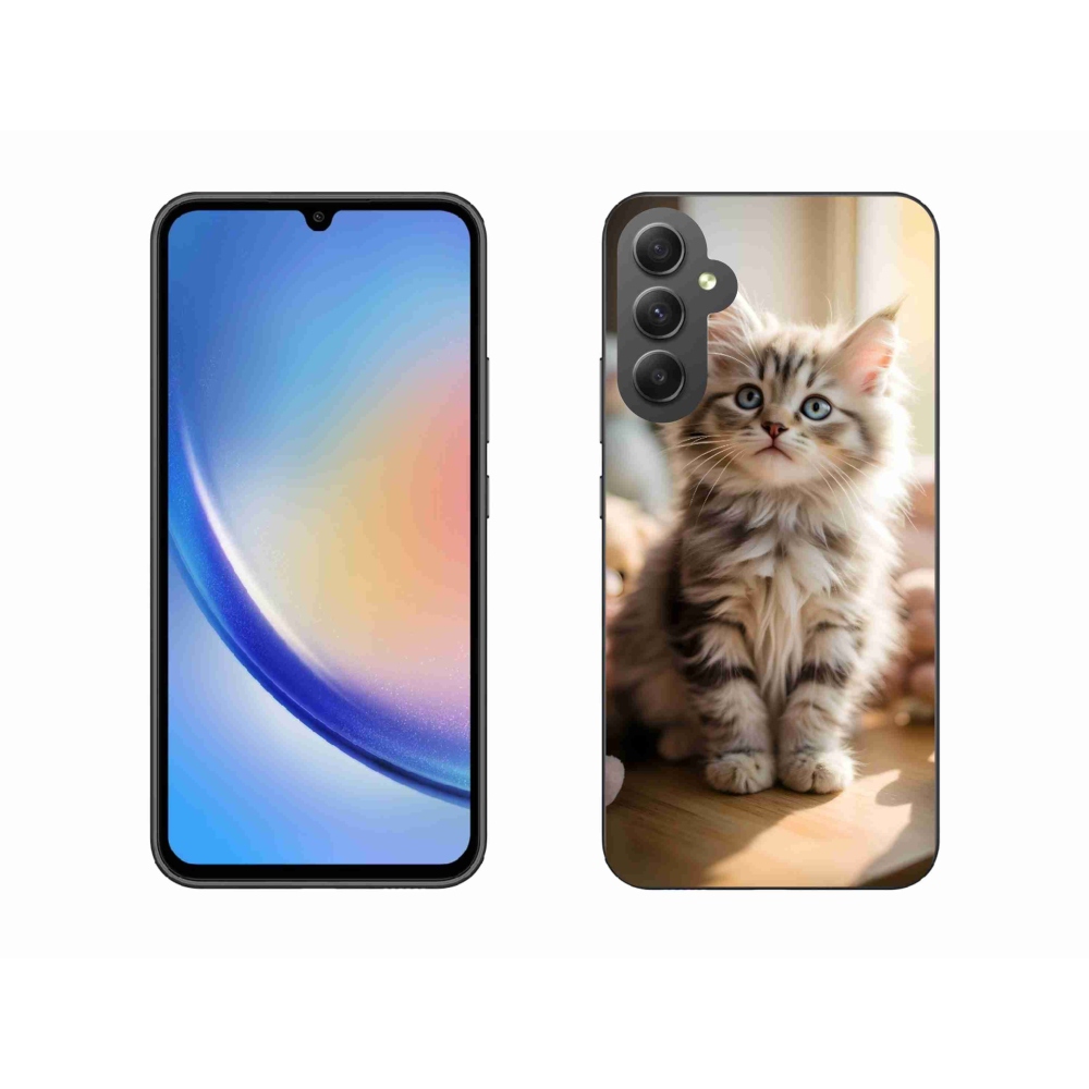 Gélový kryt mmCase na Samsung Galaxy A34 5G - roztomilé mačiatko 10