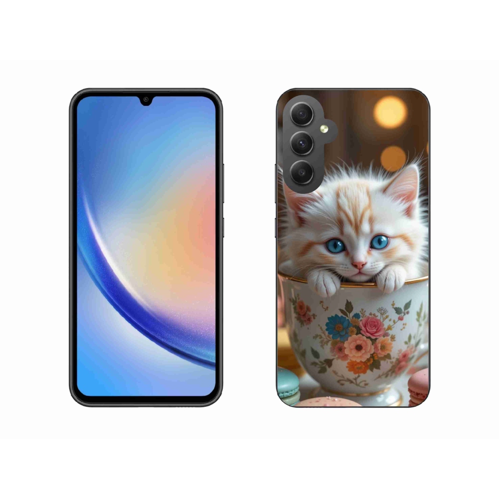Gélový kryt mmCase na Samsung Galaxy A34 5G - roztomilé mačiatko 6