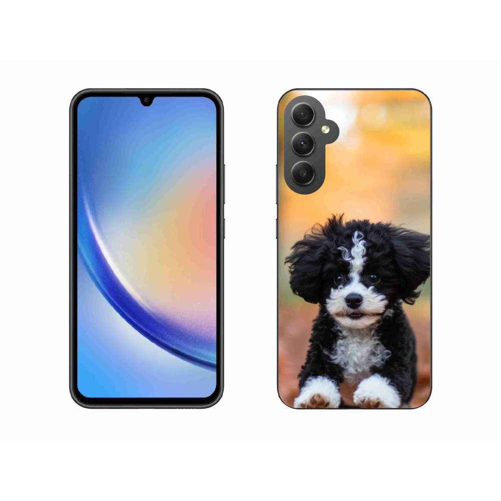 Gélový kryt mmCase na Samsung Galaxy A34 5G - roztomilé šteňa 2