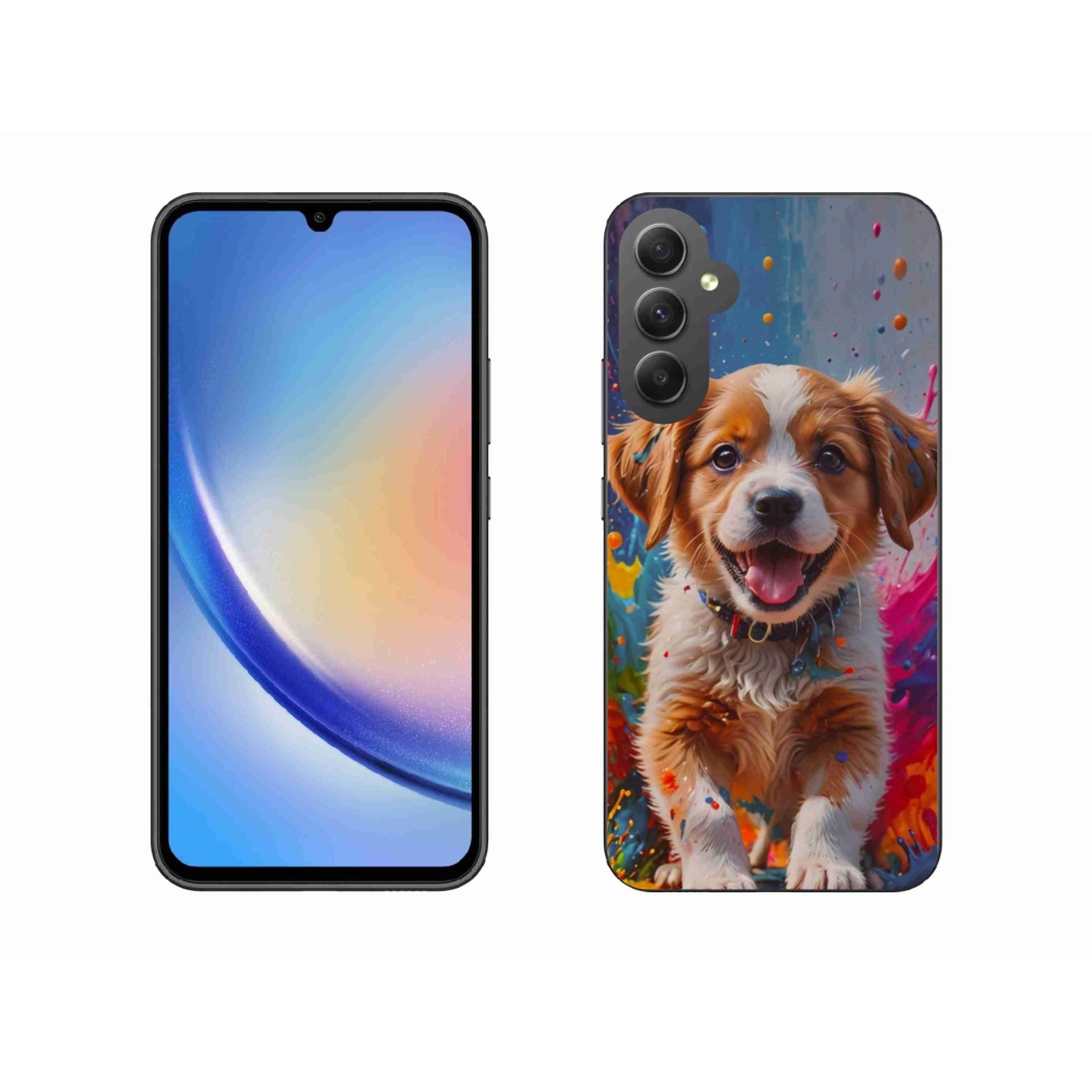Gélový kryt mmCase na Samsung Galaxy A34 5G - roztomilé šteňa 3