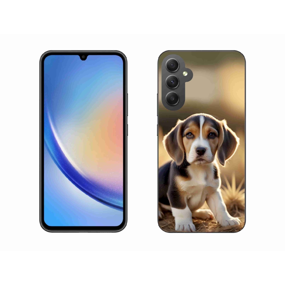 Gélový kryt mmCase na Samsung Galaxy A34 5G - roztomilý bígl