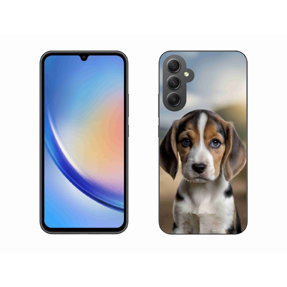 Gélový kryt mmCase na Samsung Galaxy A34 5G - roztomilý bígl