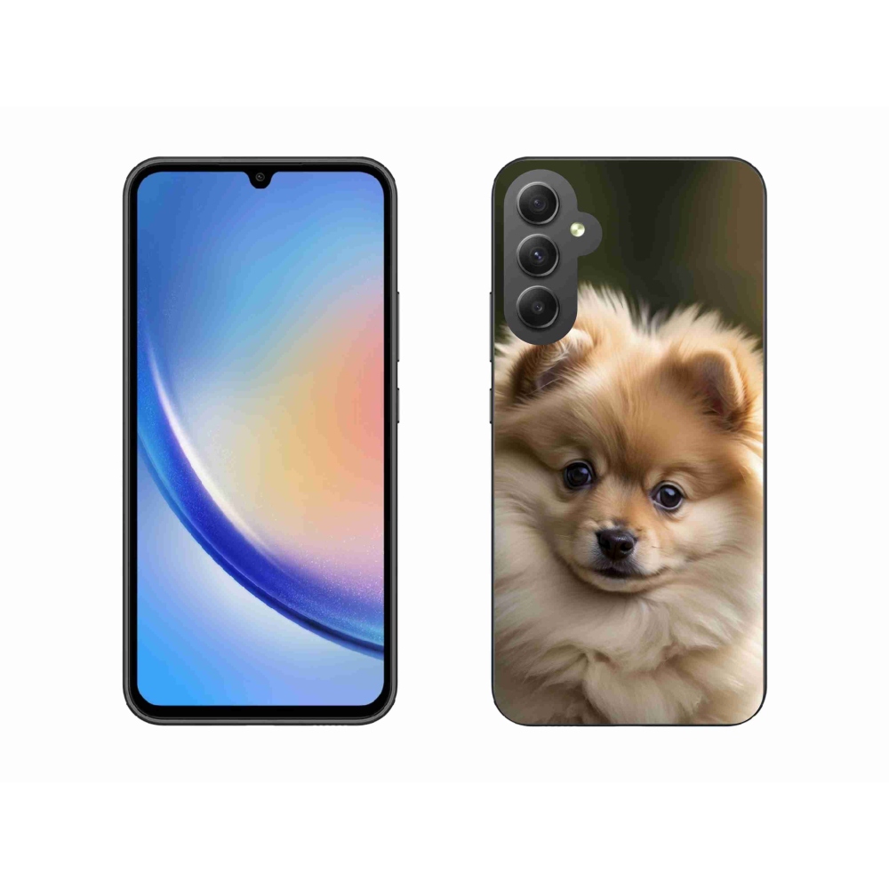 Gélový kryt mmCase na Samsung Galaxy A34 5G - roztomilý pomeranian 2