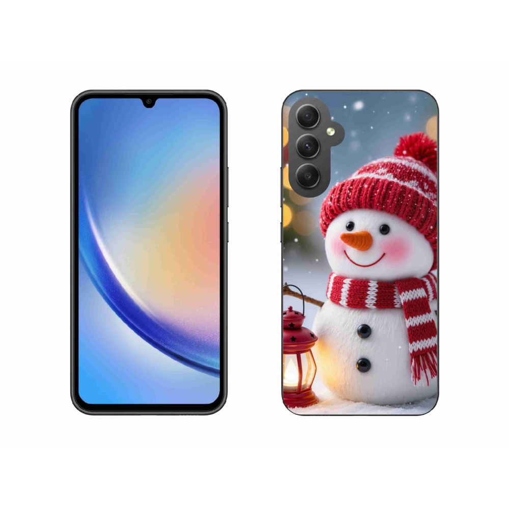 Gélový kryt mmCase na Samsung Galaxy A34 5G - snehuliak 2