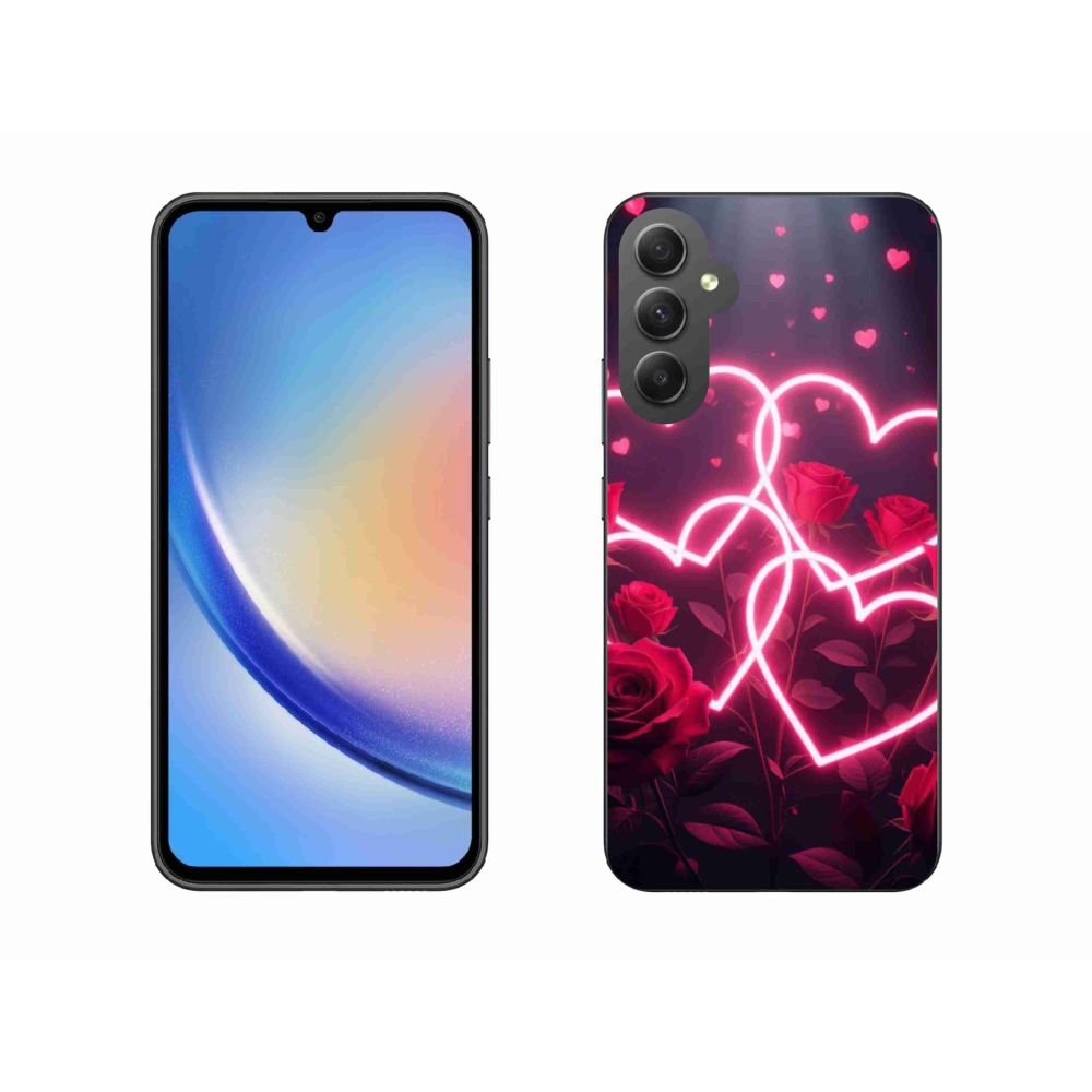 Gélový kryt mmCase na Samsung Galaxy A34 5G - srdce lásky