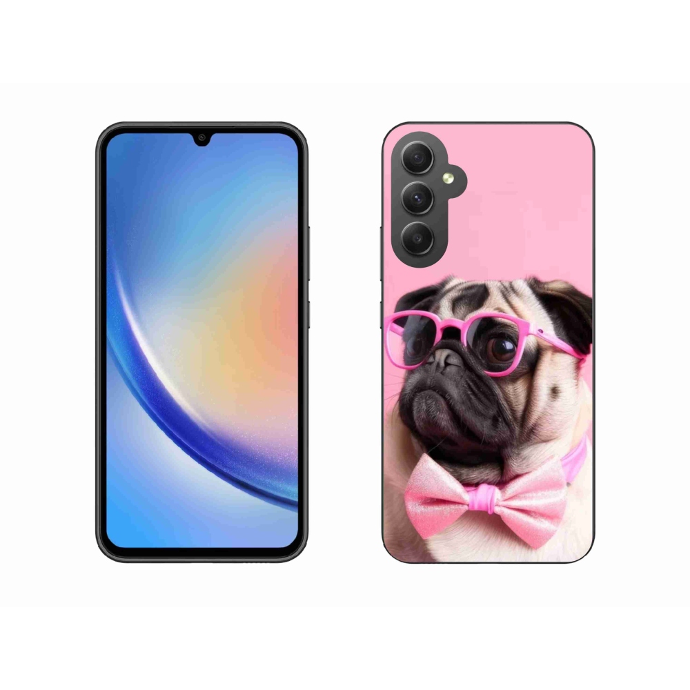 Gélový kryt mmCase na Samsung Galaxy A34 5G - štýlový mops