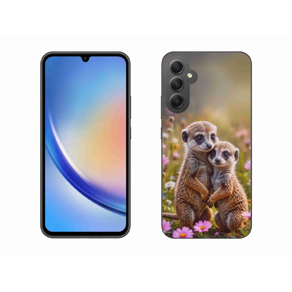 Gélový kryt mmCase na Samsung Galaxy A34 5G - surikatí duo