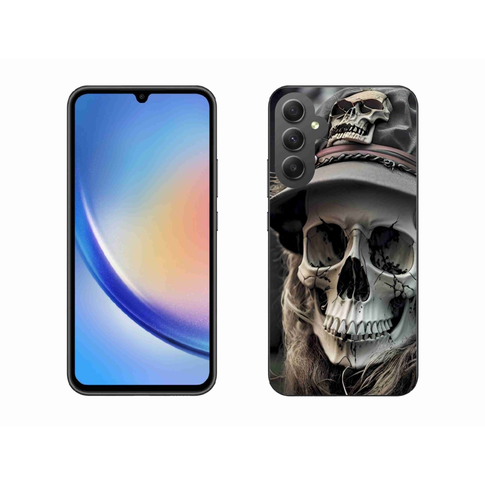 Gélový kryt mmCase na Samsung Galaxy A34 5G - temná lebka