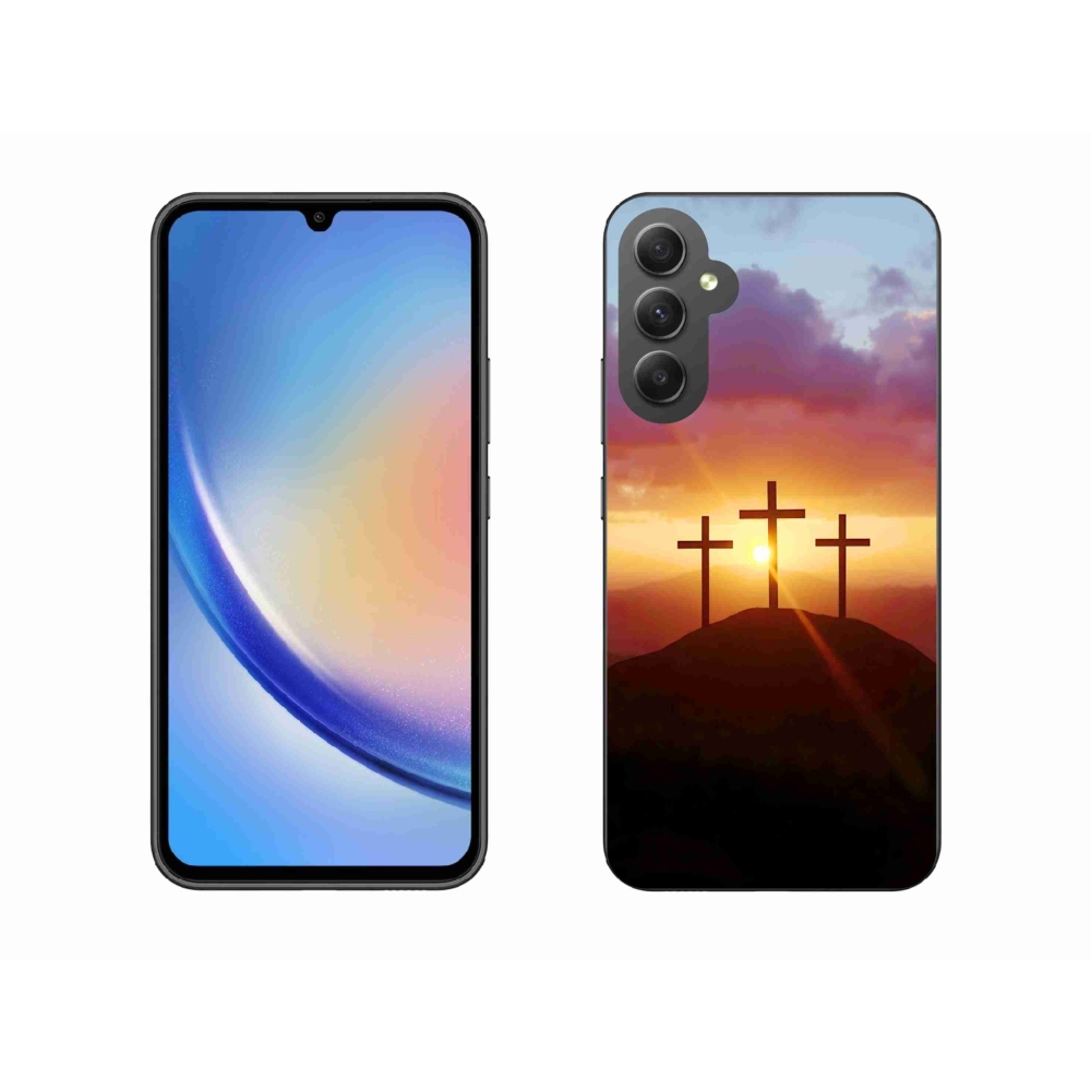 Gélový kryt mmCase na Samsung Galaxy A34 5G - tri kríža