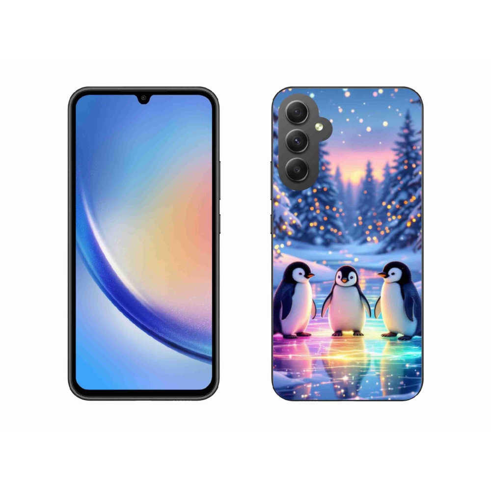 Gélový kryt mmCase na Samsung Galaxy A34 5G - tučniaky