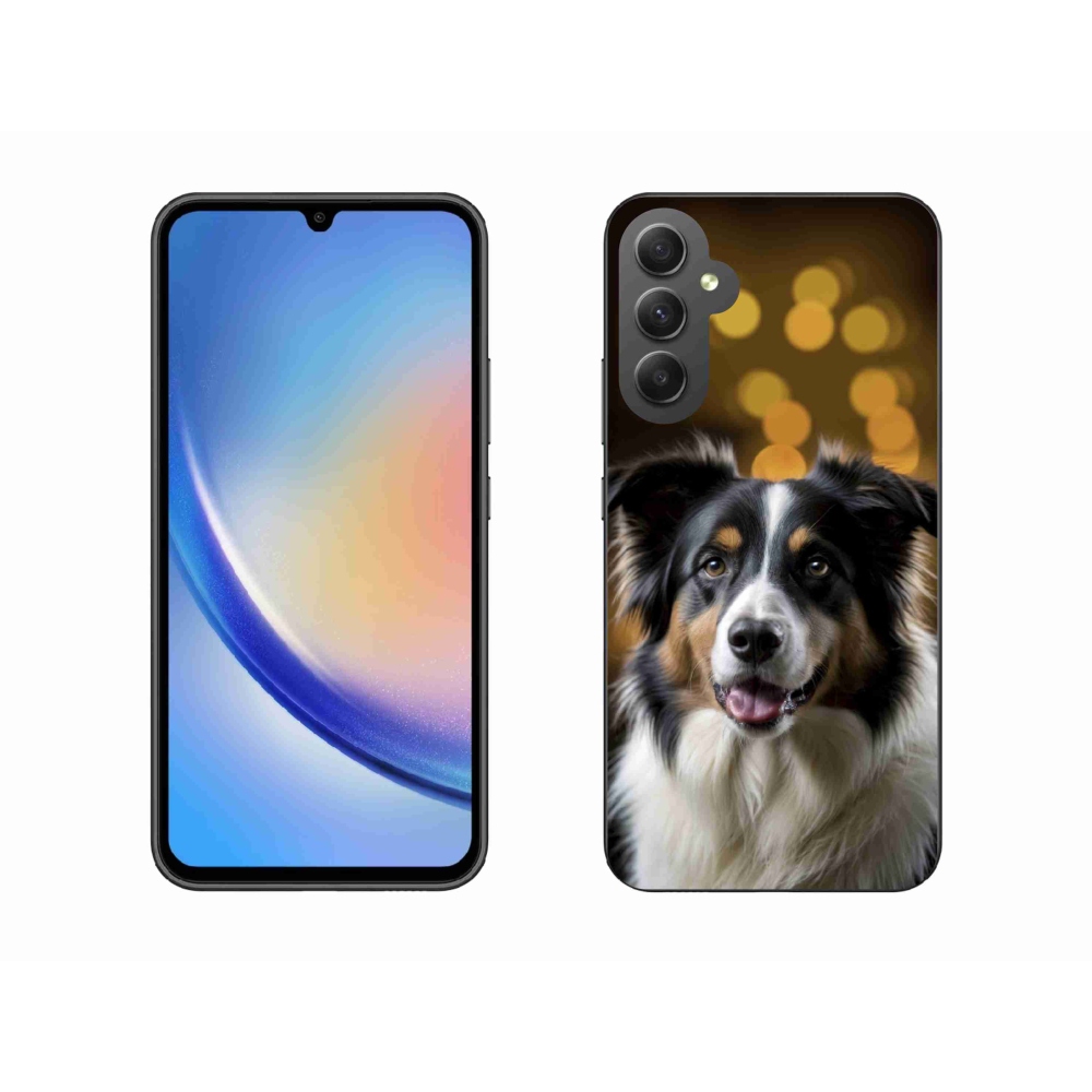 Gélový kryt mmCase na Samsung Galaxy A34 5G - usmievavý austrálsky ovčiak
