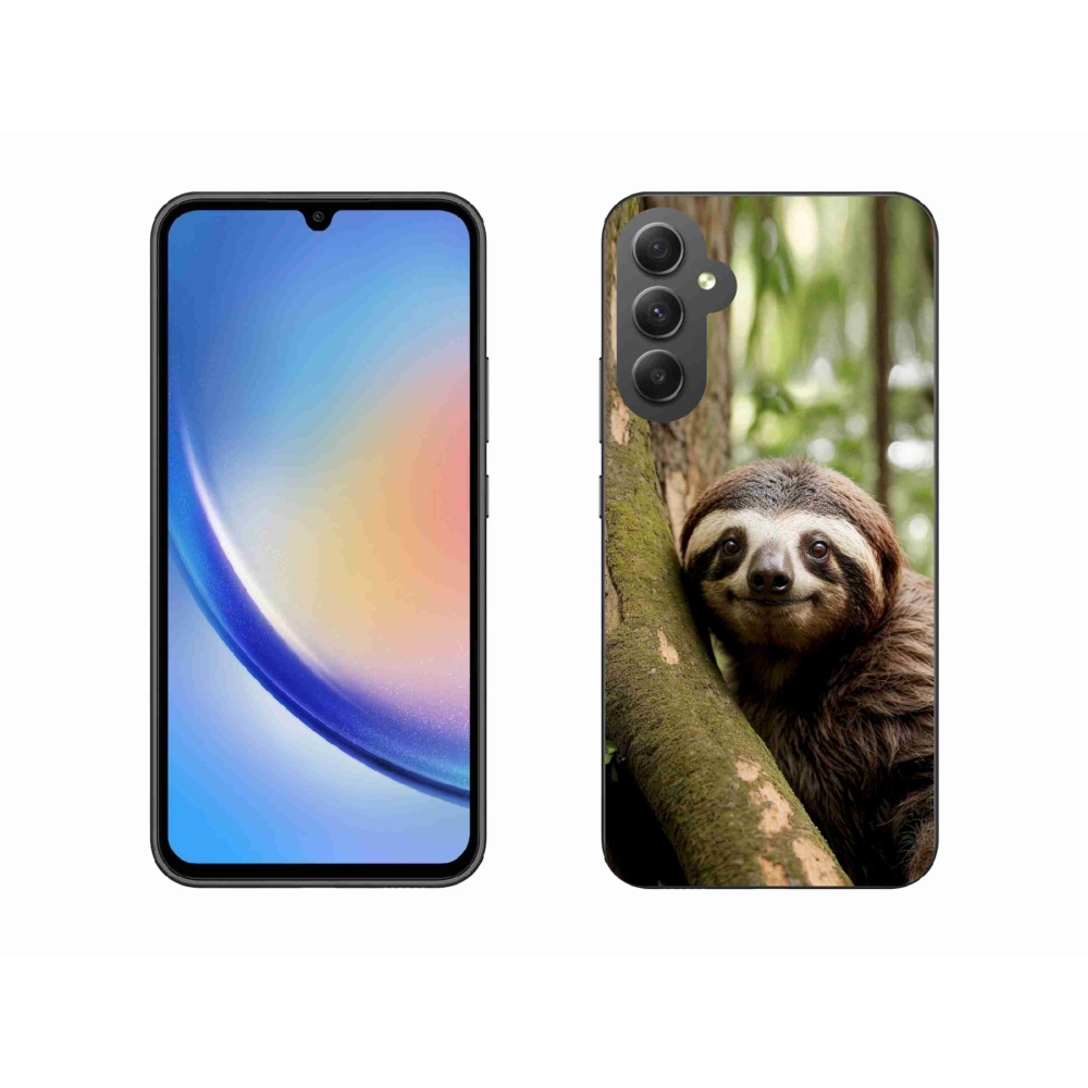Gélový kryt mmCase na Samsung Galaxy A34 5G - usmievavý leňochod