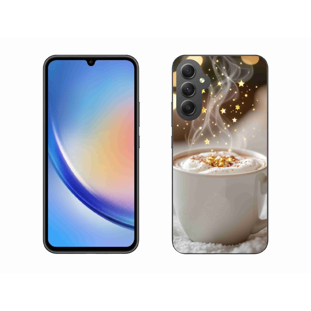 Gélový kryt mmCase na Samsung Galaxy A34 5G - vianočný horúci nápoj
