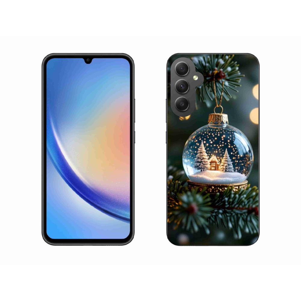 Gélový kryt mmCase na Samsung Galaxy A34 5G - vianočné gule 2