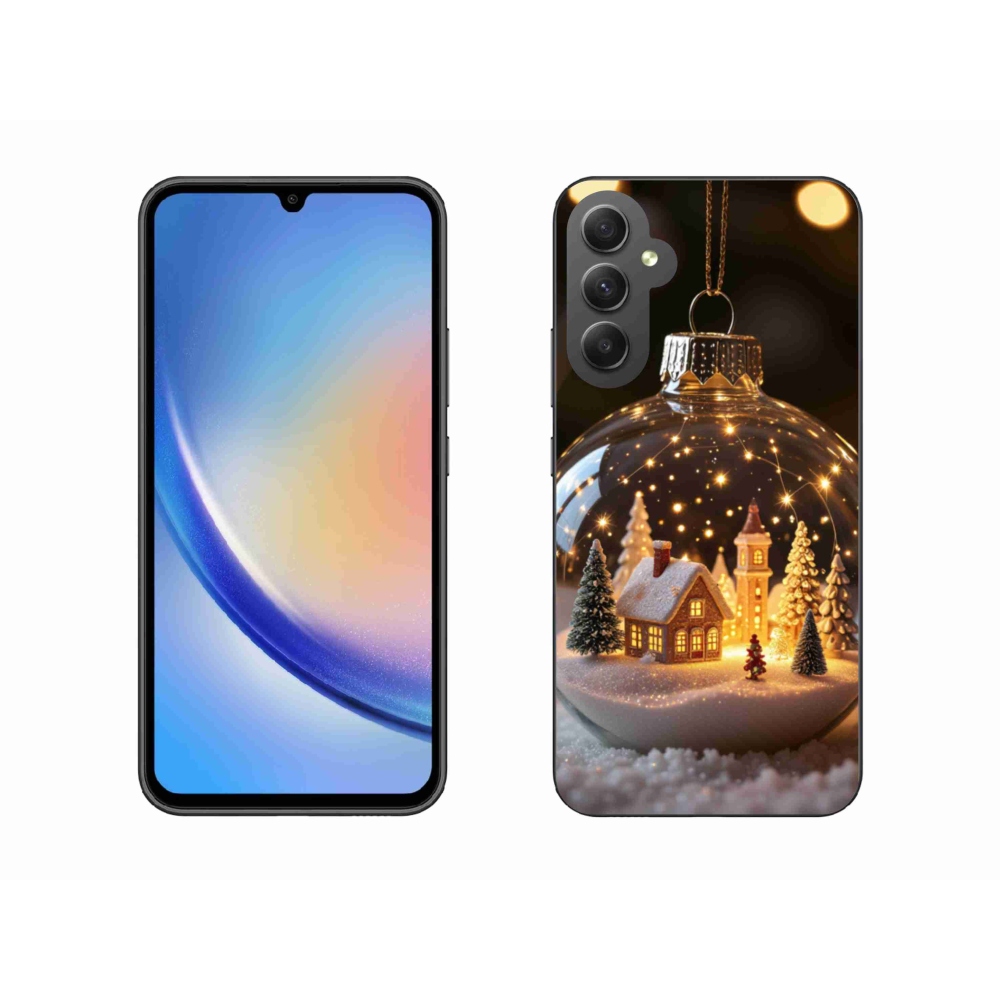 Gélový kryt mmCase na Samsung Galaxy A34 5G - vianočné gule 3